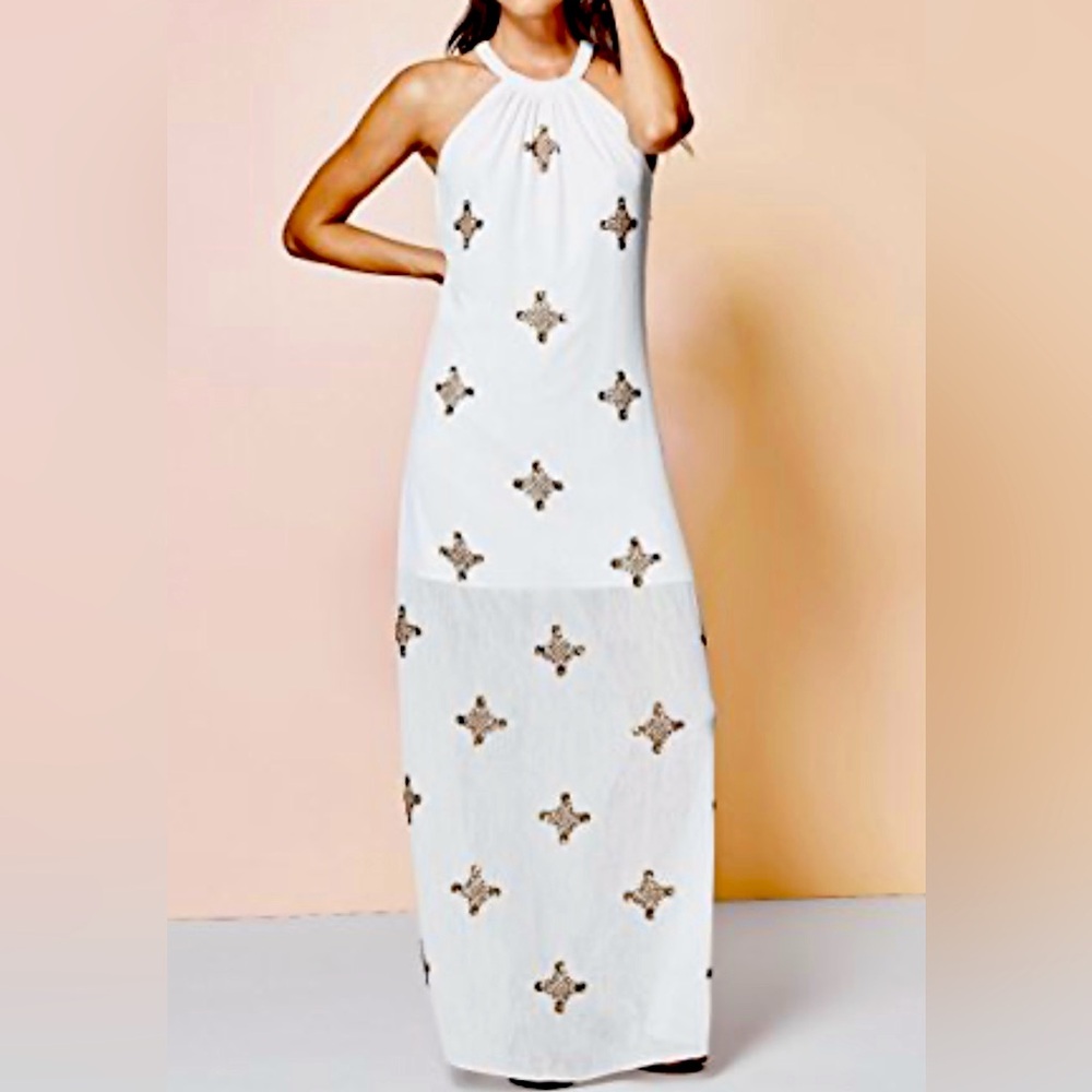 New Marciano Eris Beaded Maxi Dress